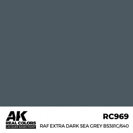 Frasco de tinta AK-Interactive RAF Extra Dark Sea Grey