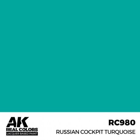 Botella de pintura AK-Interactive Russian Cockpit Turquoise