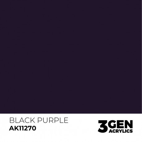 Frasco de tinta acrílica Black Purple AK-Interactive