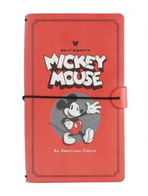 Carnet de voyage Disney Mickey Classic avec couverture rouge