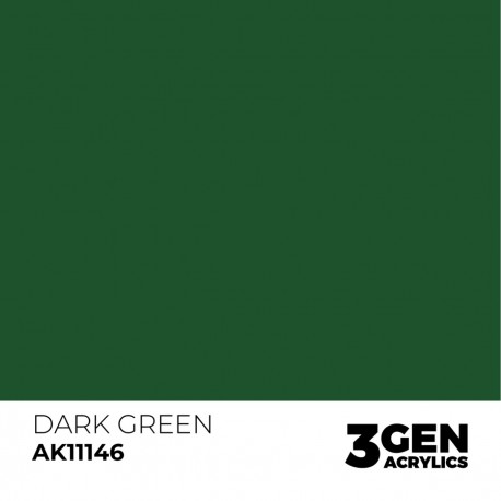 Frasco de tinta acrílica verde escuro da AK-Interactive