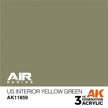 Tinta acrílica US Interior Yellow Green da AK Interactive