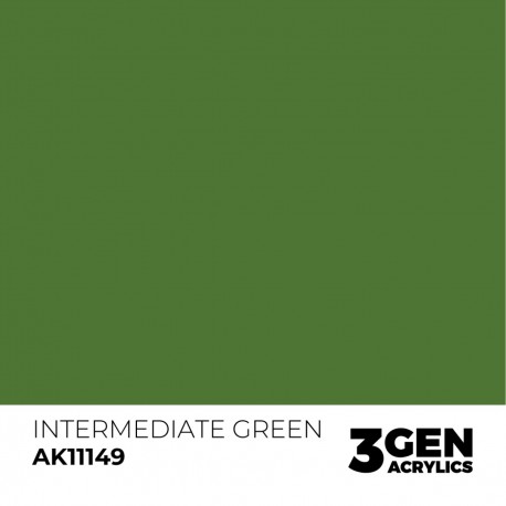 Tinta acrílica verde intermédio AK-Interactive 17ml