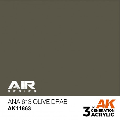 Peinture acrylique ANA 613 Olive Drab d'AK-Interactive
