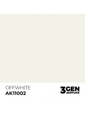 Tinta acrílica Offwhite AK11002 da AK-Interactive em frasco de 17ml
