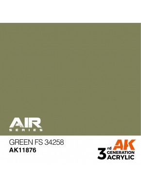 Peinture acrylique Green FS 34258 en flacon de 17ml