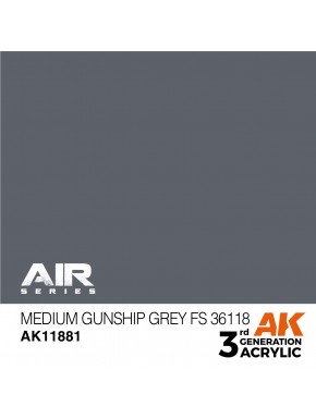 Peinture grise Medium Gunship FS 36118 AK Interactive