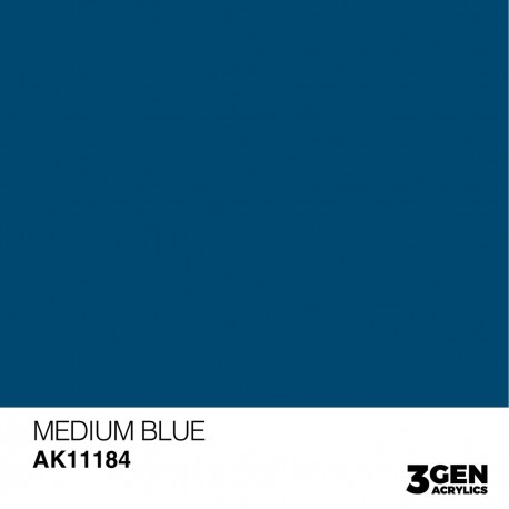 Envase de pintura acrílica Medium Blue de AK-Interactive