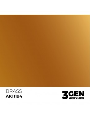 Tinta acrílica metálica AK-Interactive Brass 17ml