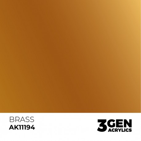 Tinta acrílica metálica AK-Interactive Brass 17ml