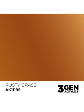 Frasco de tinta metálica Rusty Brass da AK-Interactive 17ml