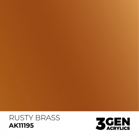 Frasco de tinta metálica Rusty Brass da AK-Interactive 17ml