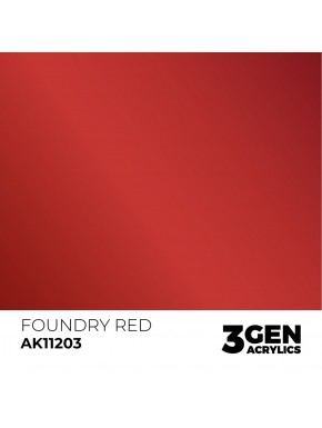 Peinture acrylique rouge métallique AK-Interactive 17ml