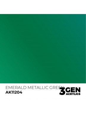 Tinta acrílica metálica verde esmeralda AK-Interactive