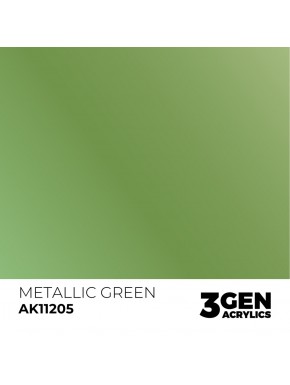 Tinta acrílica verde metálico AK-Interactive 17ml