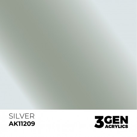 Peinture métallique Silver AK-Interactive de 17ml