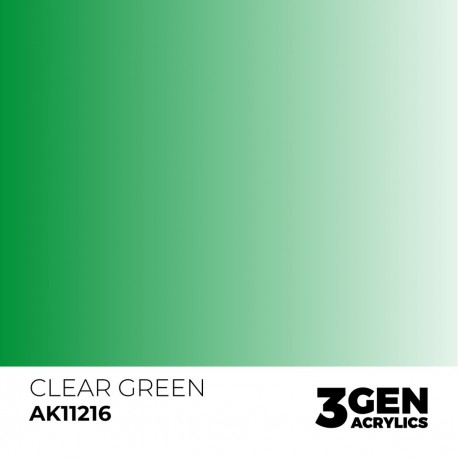 Tinta acrílica transparente verde AK-Interactive
