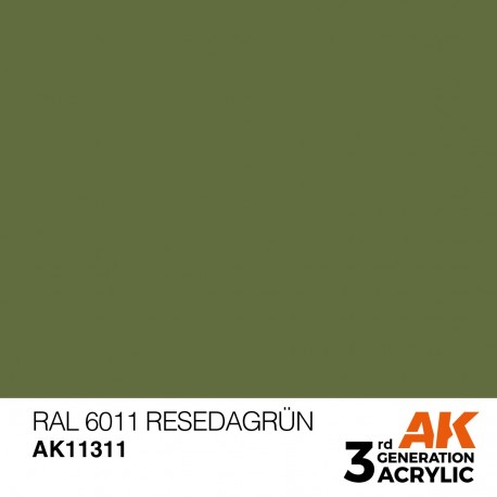 Peinture acrylique RAL 6011 Resedagrün AK-Interactive