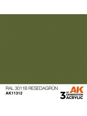 Pintura acrílica verde reseda AK-Interactive de 17ml