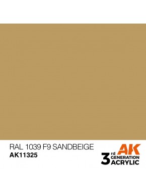 Peinture acrylique RAL 1039 F9 Sandbeige d'AK-Interactive