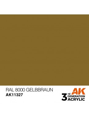 Peinture acrylique RAL 8000 Gelbbraun AK-Interactive