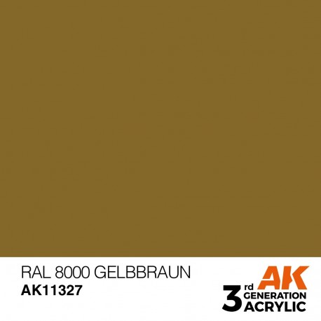 Peinture acrylique RAL 8000 Gelbbraun AK-Interactive
