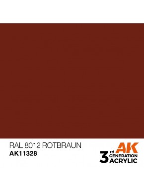 Frasco de tinta acrílica RAL 8012 Rotbraun