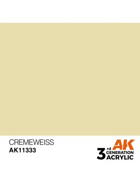 Peinture Cremeweiss AK-Interactive 17ml pour modélisme militaire