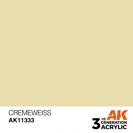 Peinture Cremeweiss AK-Interactive 17ml pour modélisme militaire