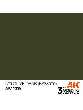Peinture N°9 Olive Drab pour véhicules militaires