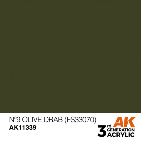 Peinture N°9 Olive Drab pour véhicules militaires