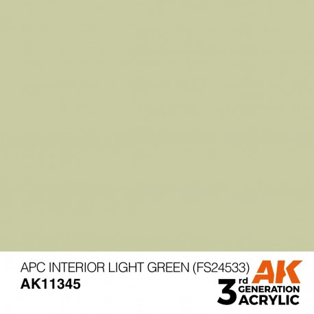 Pintura verde claro interior APC FS 24533 AK-Interactive