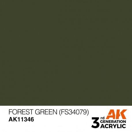 Frasco de tinta Verde Floresta FS 34079 AK Interactive