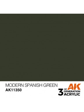 Flacon de peinture acrylique Modern Spanish Green AK-Interactive 17ml