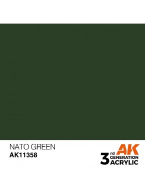 Peinture acrylique Vert NATO AFV en flacon de 17ml