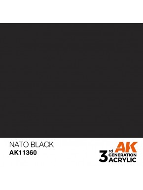 Pintura acrílica Nato Black 17ml de AK-Interactive