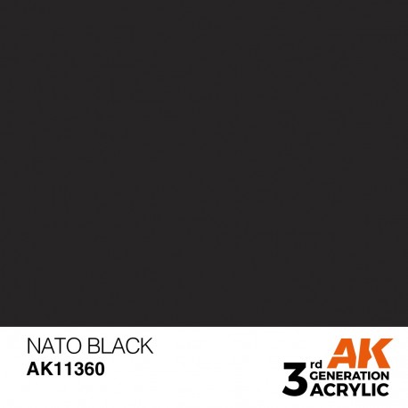 Peinture acrylique Nato Black 17ml par AK-Interactive