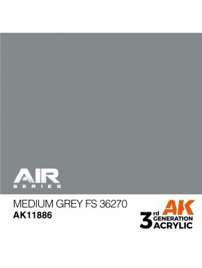 Peinture acrylique Gris Moyen FS 36270 AK-Interactive 17ml