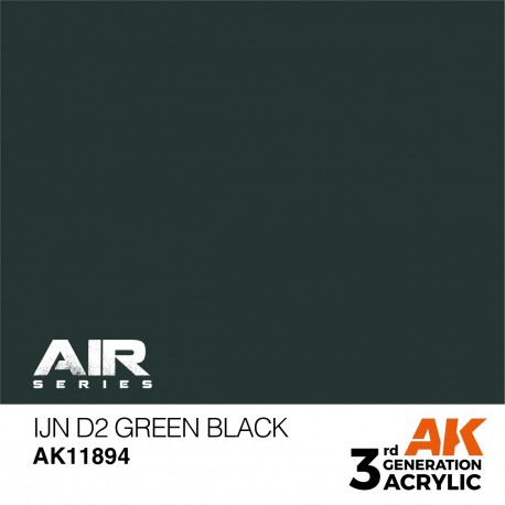 Bouteille de peinture IJN D2 Green Black pour modélisme