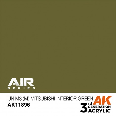 Peinture IJN M3 Mitsubishi Interior Green 17ml AK-Interactive