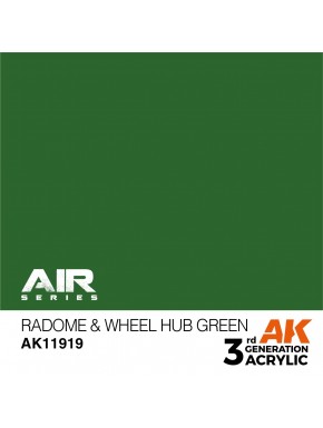 Peinture vert Radome & Wheel Hub d'AK-Interactive en flacon de 17ml