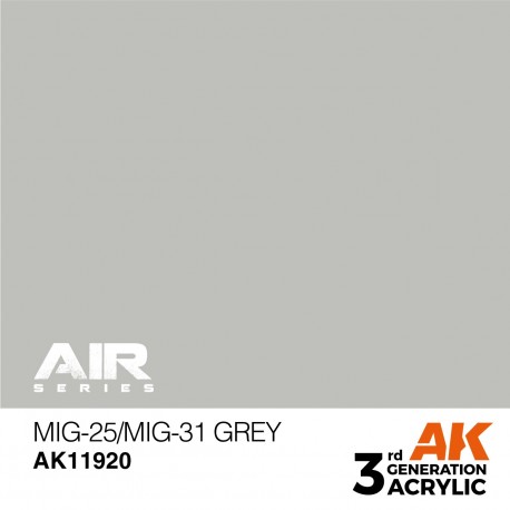 Tinta acrílica cinza Mig-25/Mig-31 17ml AK-Interactive