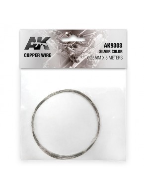 Fil de cuivre 0,25mm couleur argent AK-Interactive