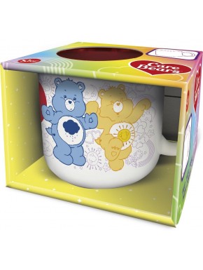 Caneca de cerâmica Care Bears com ursos azul e amarelo