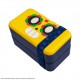 Boîte bento Poco jaune avec des designs colorés