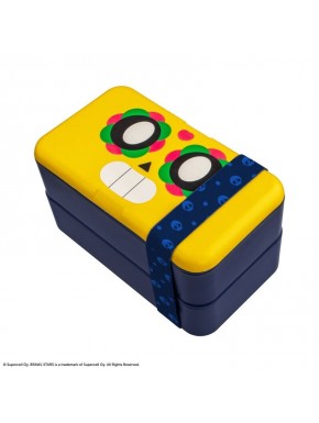 Boîte bento Poco jaune avec des designs colorés