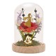 Lampe décorative Blanche-Neige avec fleurs et base en bois