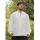 Chemise médiévale Ludwig en coton naturel sur homme