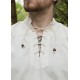 Chemise médiévale Ludwig en coton naturel sur homme