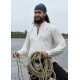 Chemise médiévale Ludwig en coton naturel sur homme